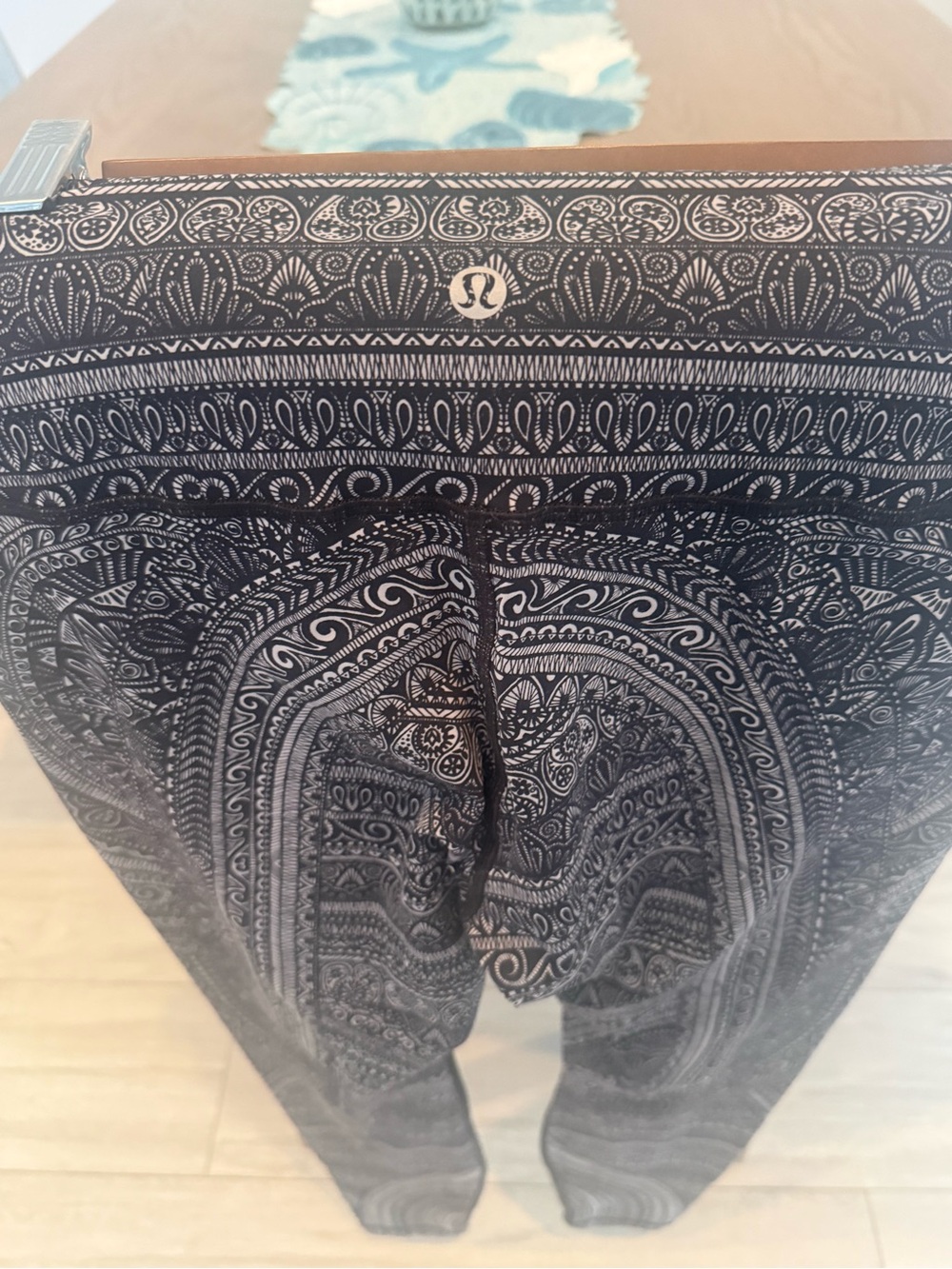 lululemon athletica Black & White Paisley-Print Leggings
